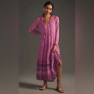 Anthropologie the marais Chifon maxi dress